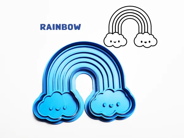 Emporte-pièce arc-en-ciel avec tampon