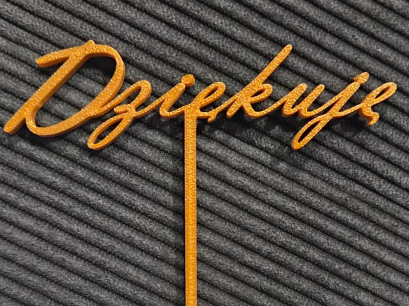 Topper  "Dziękuję"