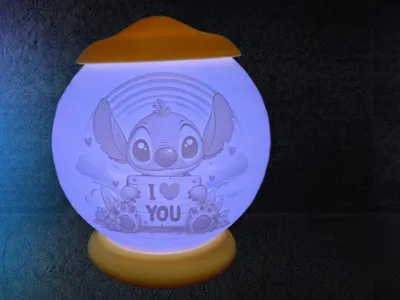 Lilo & Stitch Lamp 05 Bambulab hardware kit 01 Light lamp