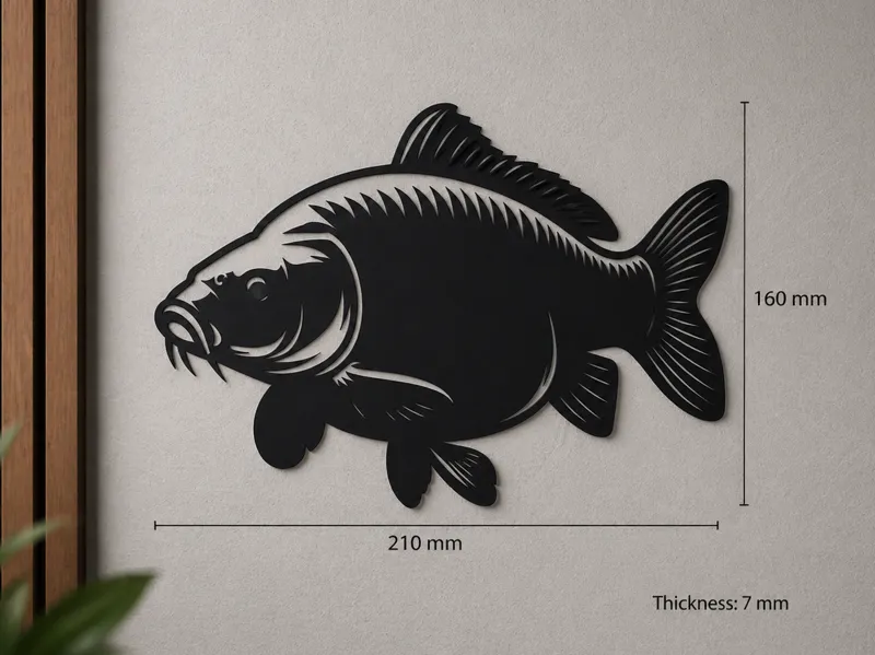 Solid Koi Carp Wall Art | 210x160mm | 7mm Thick