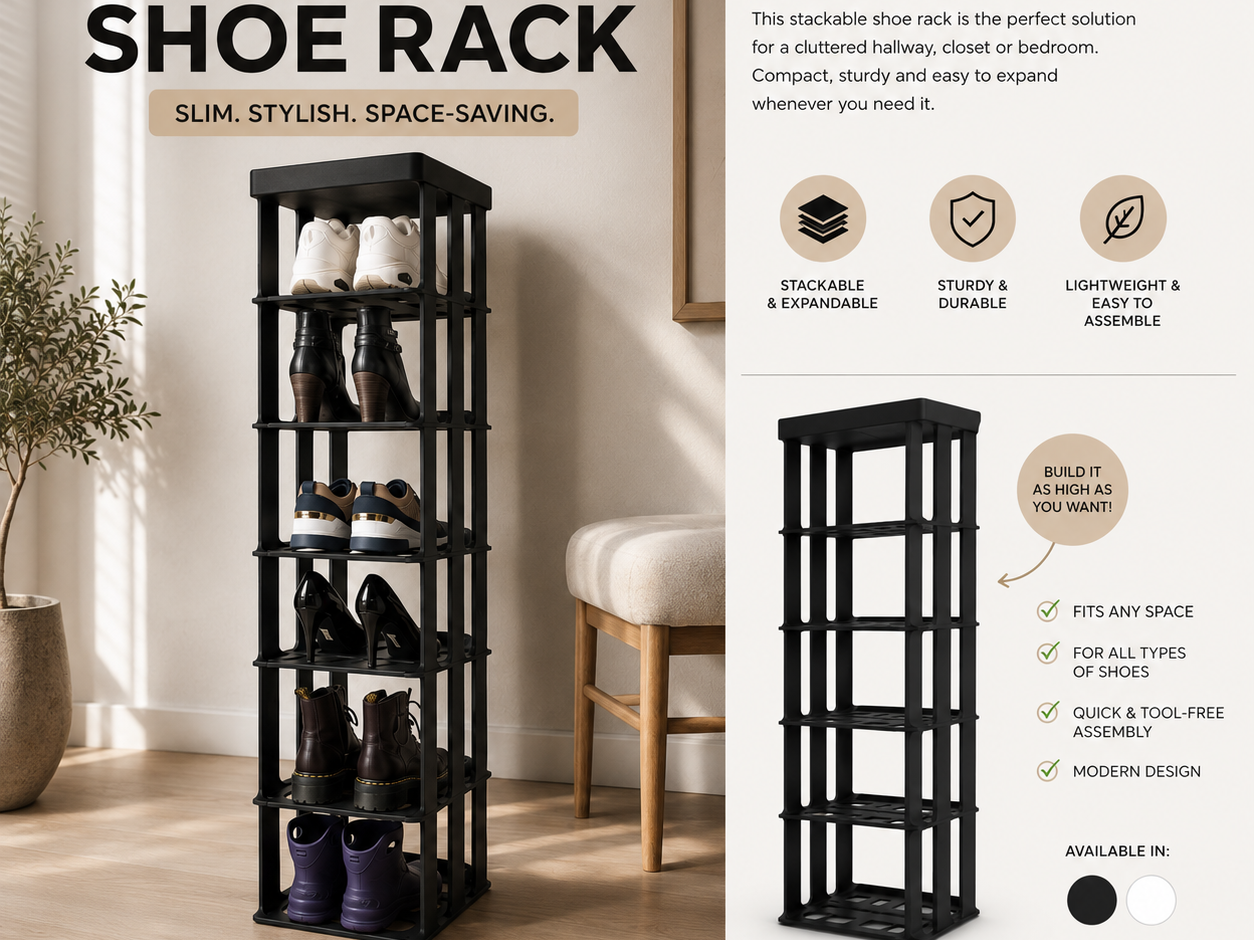 Stackable Modular Shoe Rack for Bambu Lab H2S