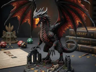 Drache Schwarz DND