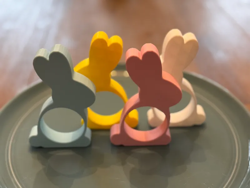 Bunny-Shaped Napkin Rings