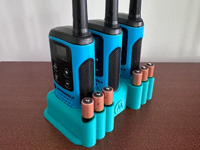 Motorola walkie talkie + AAA battery holder
