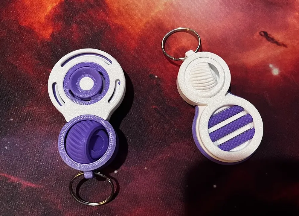 Titanium Keychain Fidget Keychain Fidget - Free 3D Print Model - MakerWorld