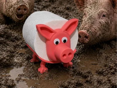 Pig Toilet Paper Holder – Funny Bathroom Decor