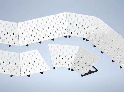 Modular angled Skadis Panels