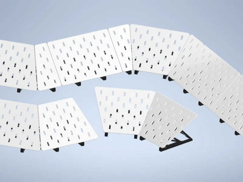 Modular angled Skadis Panels