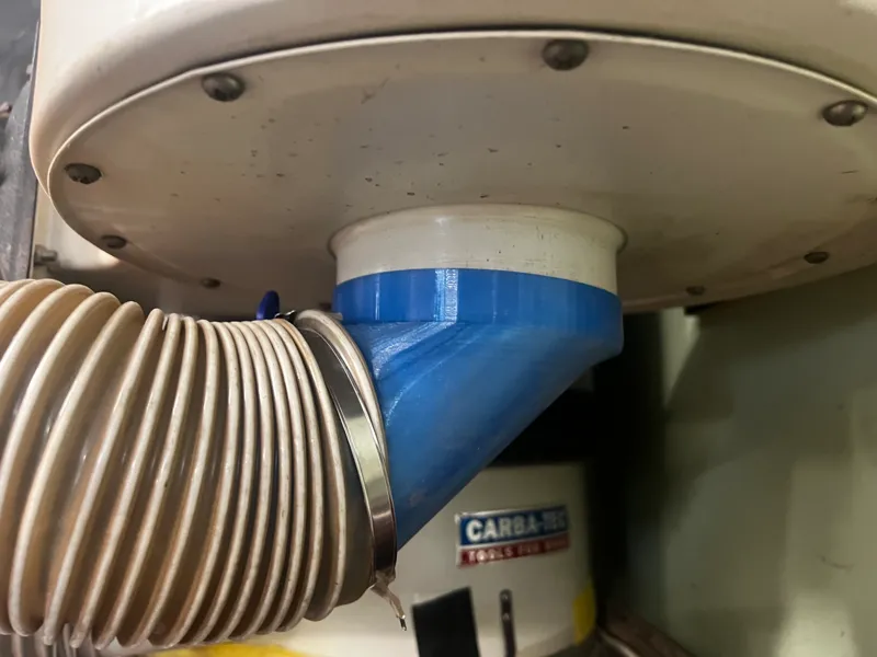 5" to 4" 90 degree dust hose adaptor
