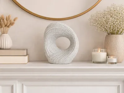Spiral Ring Circle Sculpture
