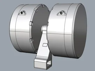 A1 Top Mounted Cylindrical Drybox fully 3d printed