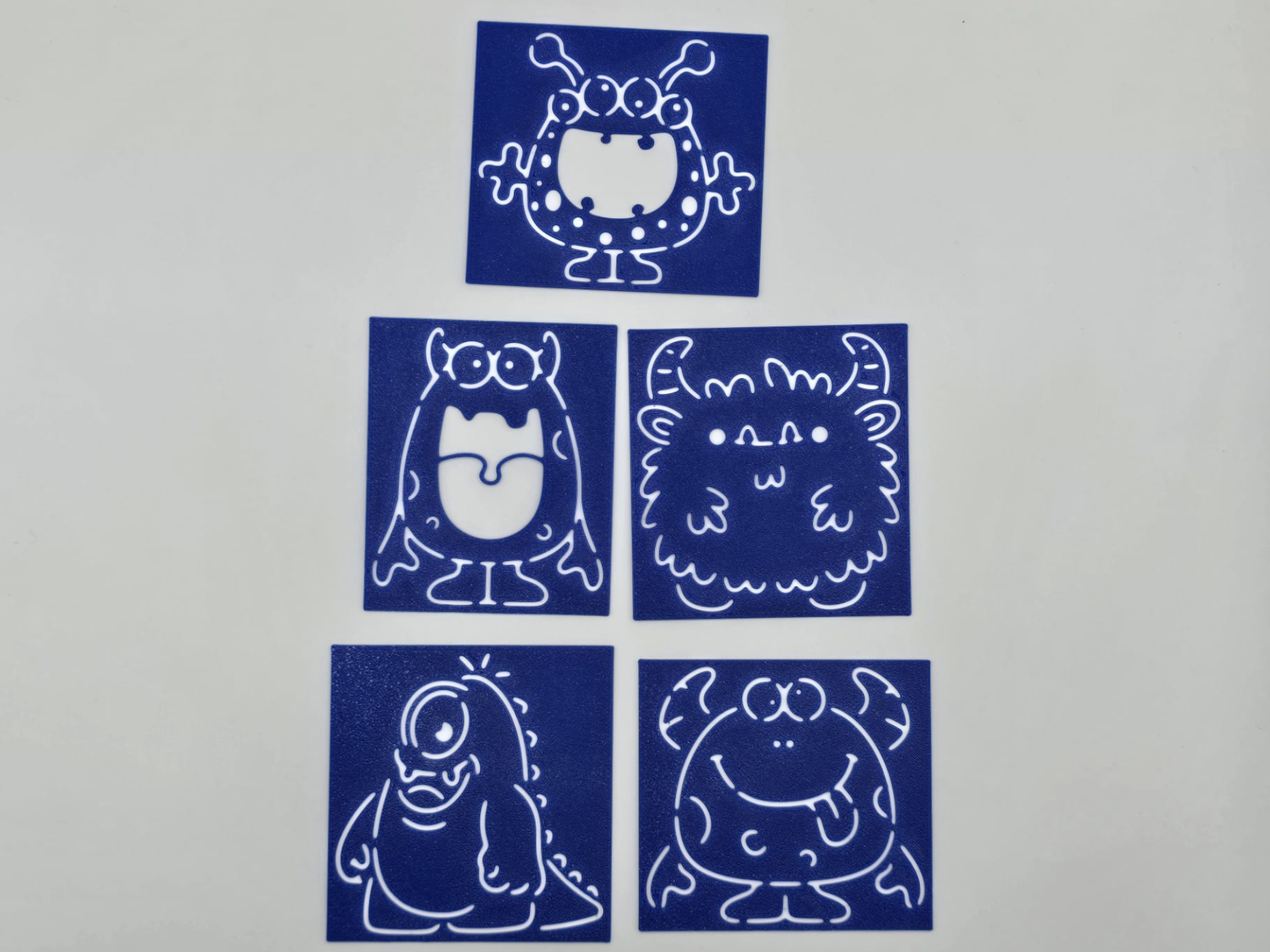 Little Monsters Parade Stencil Template Set