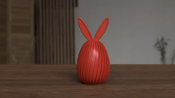 Œuf de Pâques torsadé à oreilles de lapin