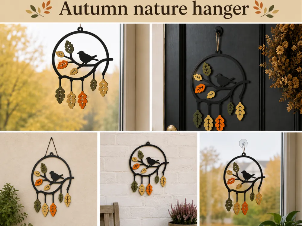 Modelo para impresión 3D: Autumn nature hanger. Referencia del modelo original.