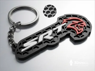 SRT hellcat logo keychain