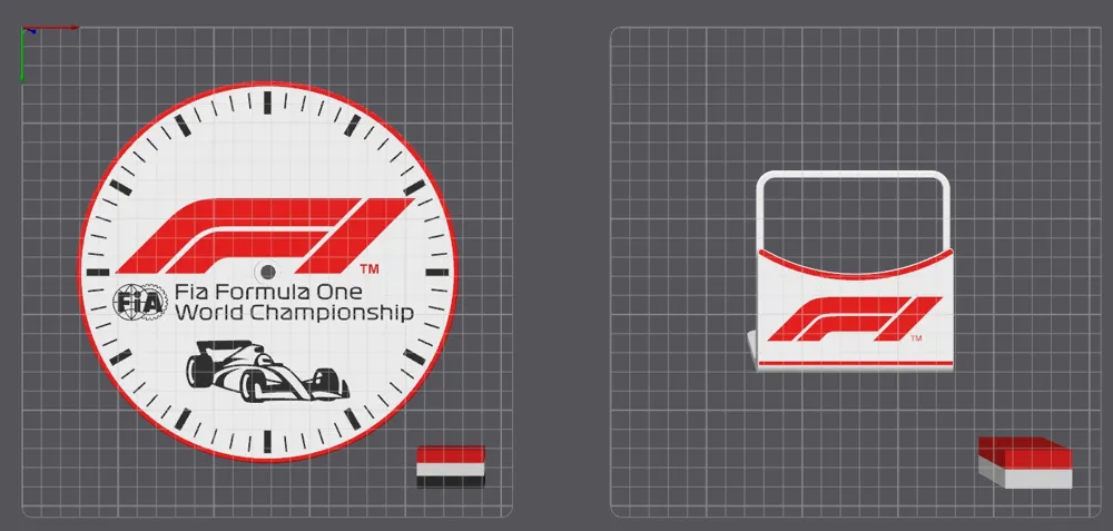 F1 clock, Formula 1 wall - stand clock, FIA by Jendapce - MakerWorld