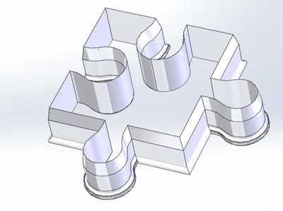 Puzzle Cookie Cutter 3x3cm with Game
