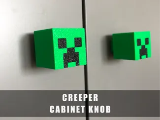 Minecraft/creeper cabinet drawer knob (no AMS)