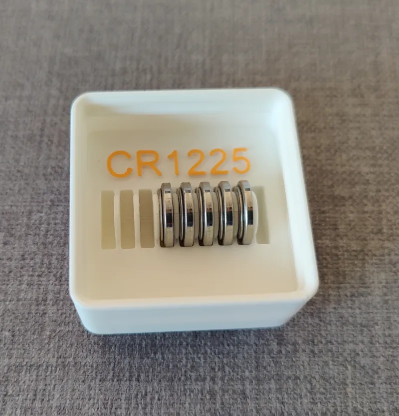 Gridfinity Coin cell for CR1225 with Text