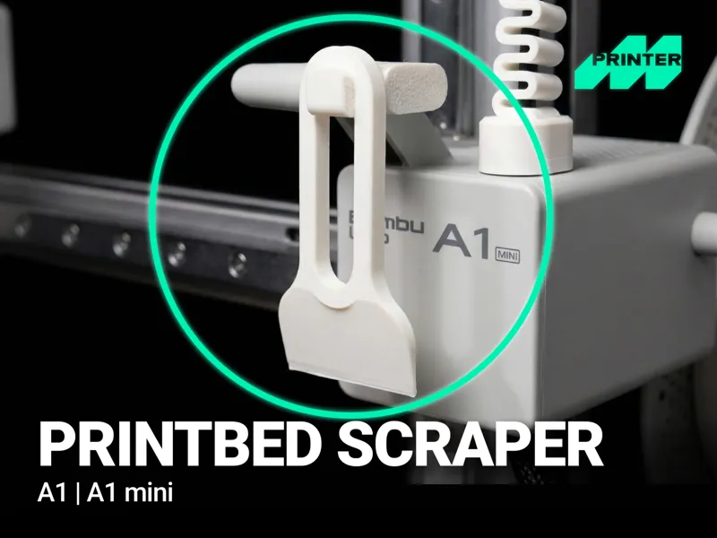 Print Bed Scraper + Holder | A1 & A1 Mini