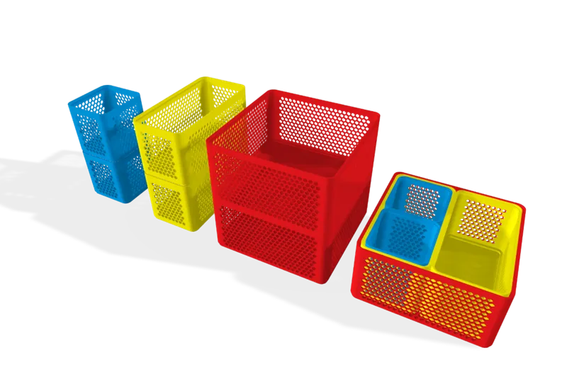 Stackable boxes, box-in-box (small, medium, large)