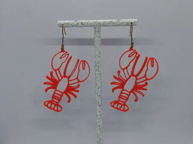 Aretes Langosta Roja