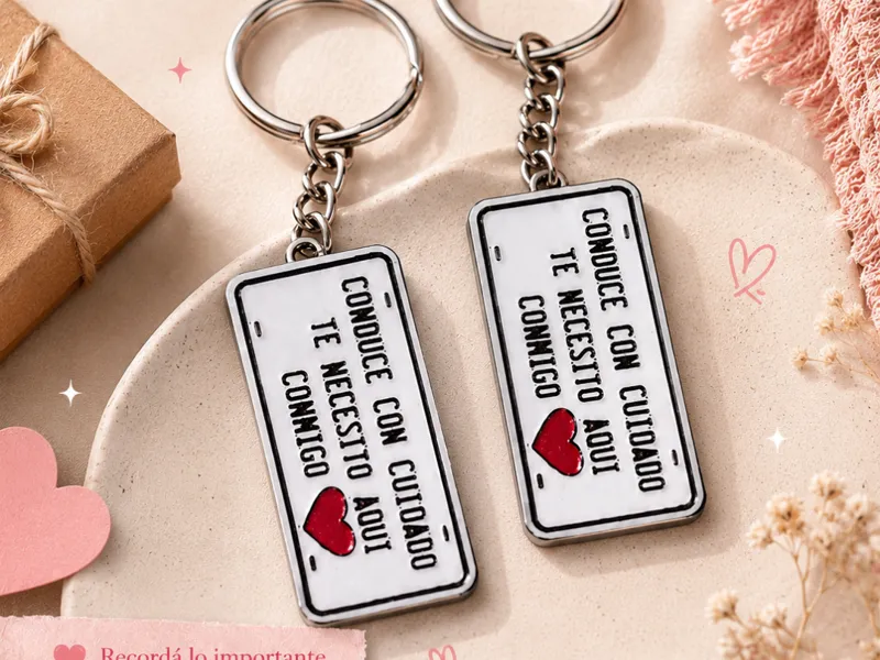 LLAVERO CON AMOR “Conduce con cuidado” 