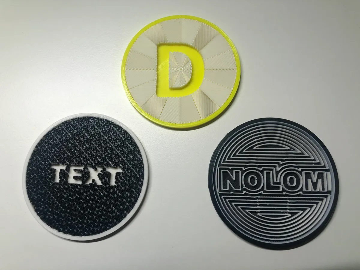 Customizable Dual-Color Coaster with Text & Infill - Free 3D Print ...