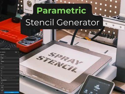 Customizable spray stencil text box