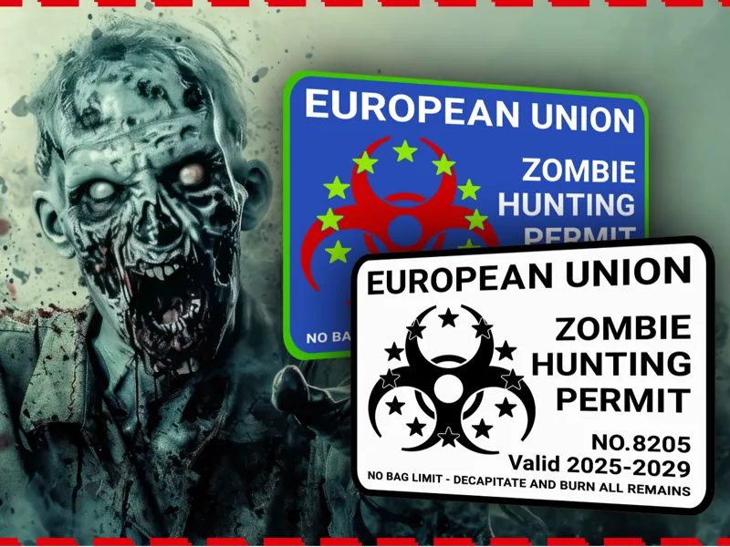 European Union Zombie Hunting Permit - Patch