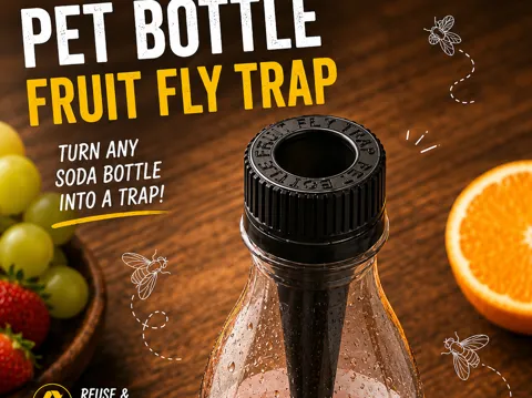 Tapa o cubierta: Pet bottle fruit fly trap cap — referencia de MakerWorld