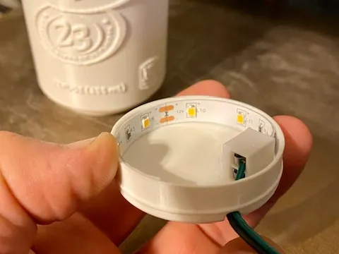 Soda Can Lithophane LED Light Puck