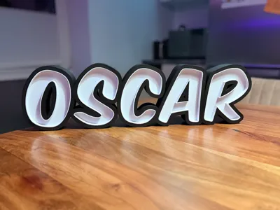 Oscar LED Name Lamp Lightbox