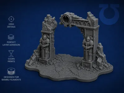 Ruined Ultra Gateway - Tabletop Terrain