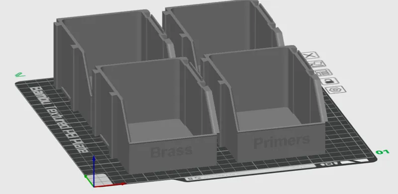 Interlocking Stackable Reloading Bench Bins