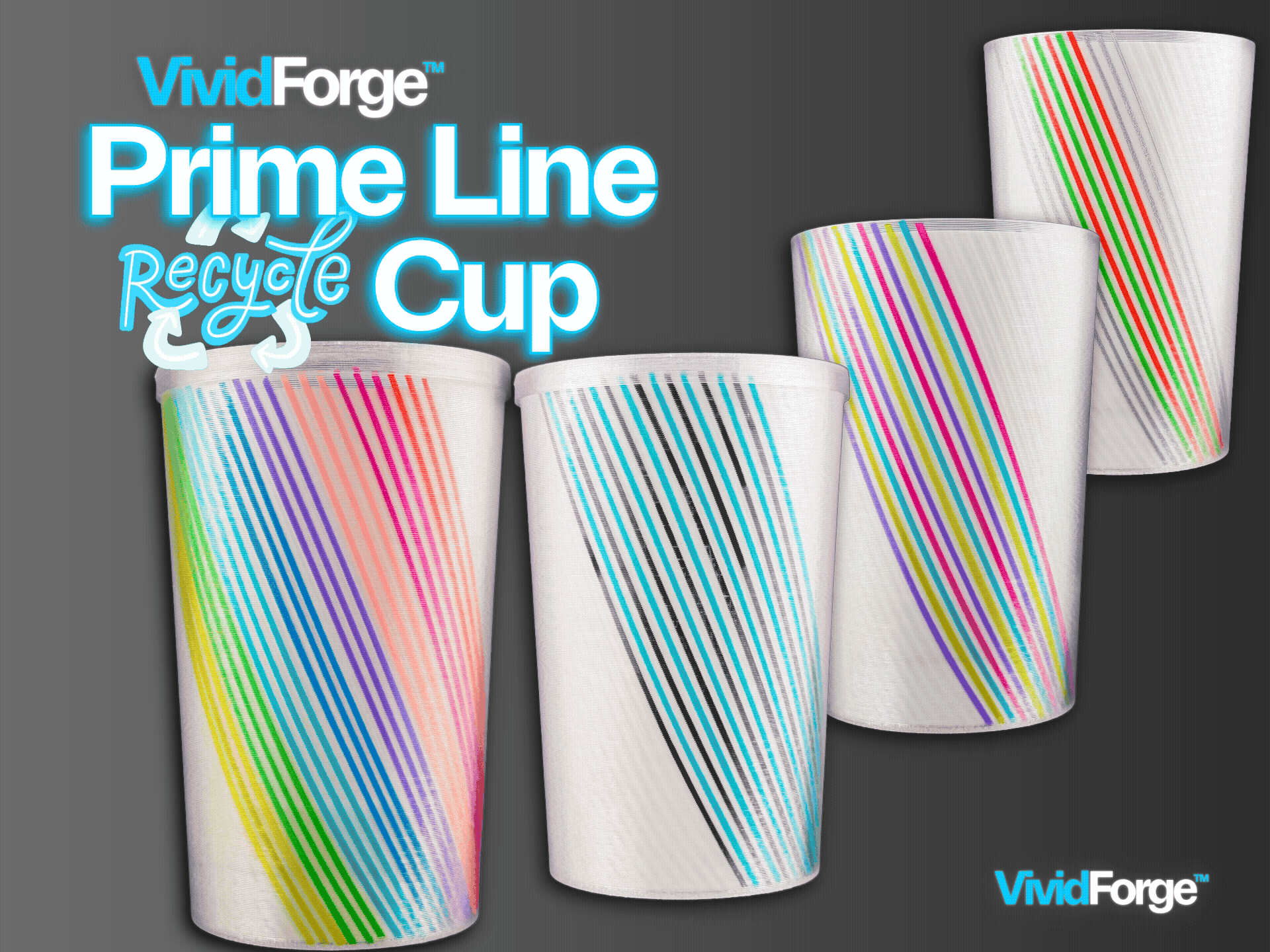 Bambu Prime Line Cup | Customizable Desk Organizer