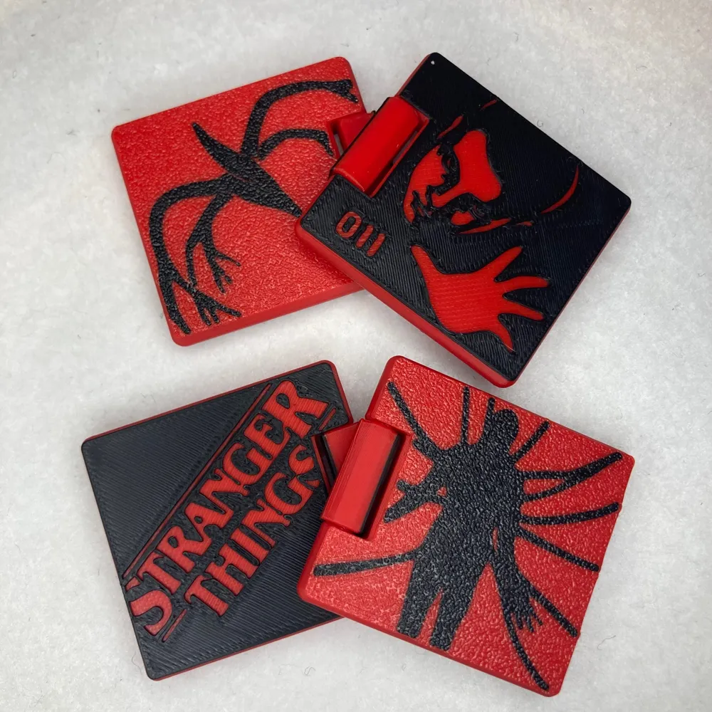 Stranger Things Fidget Rings Stranger Things Slider + Flip Fidget Toy (48 mins) - Free 3D Print ...