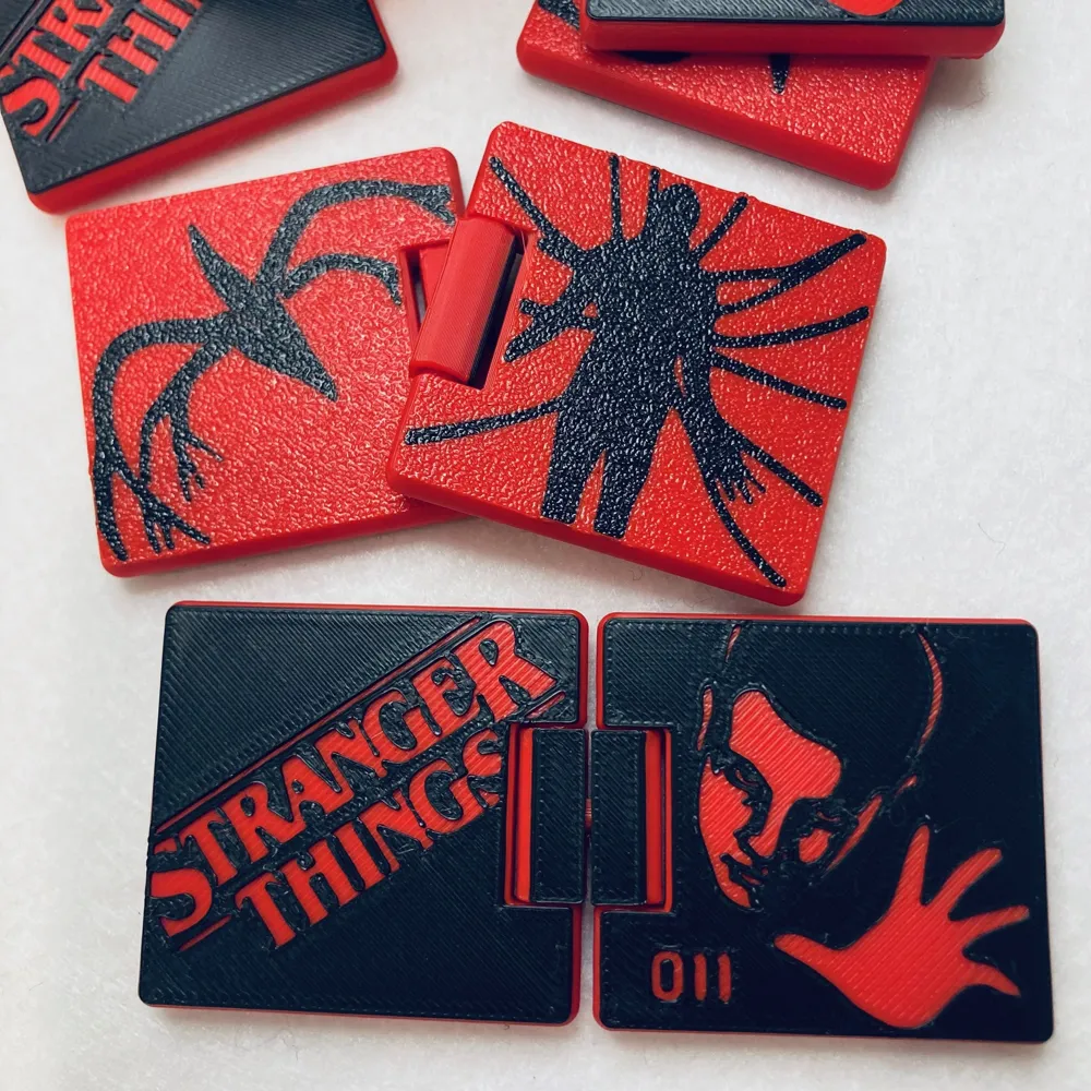 Stranger Things Fidget Rings Stranger Things Slider + Flip Fidget Toy (48 mins) - Free 3D Print ...