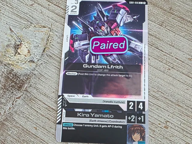Gundam Card Game TCG Paired Unit and Pilot Marker