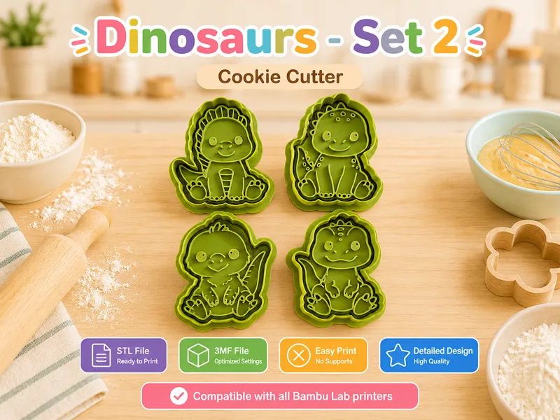 Cookie Cutter Dinossaurs Set 2