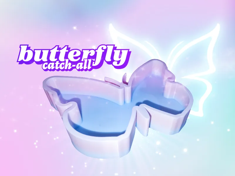 Butterfly catch-all jewelry tray