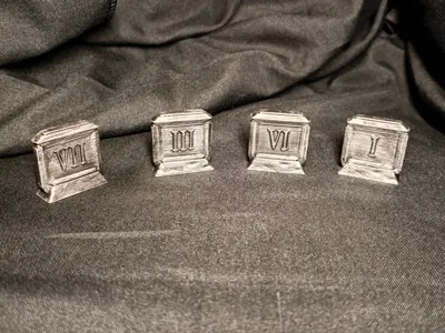 HoMM3 Combat Difficulty Tokens  I-VII 