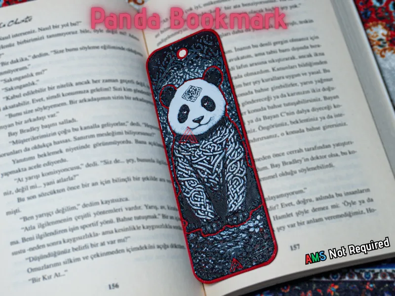 Celtic Knot Panda - Hueforge Bookmark
