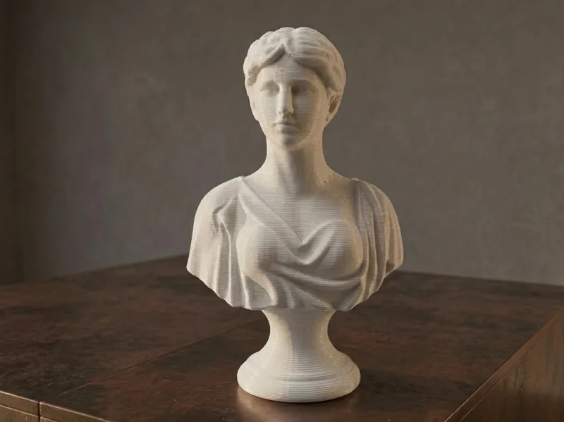 ancient woman bust sculpture