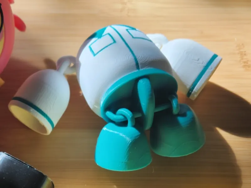 Blue/Tan Clothing Body For Peak Puppet or Keychain