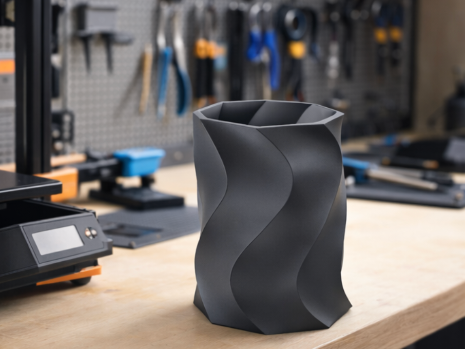Modern Twisted Geometric Vase — Spiral Vase Mode 