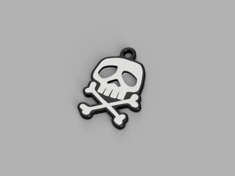 Double side Skull keychain