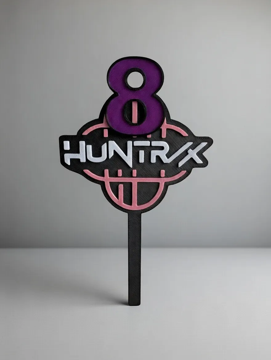 Huntrix Birthday Cake Topper - Free 3D Print Model - MakerWorld