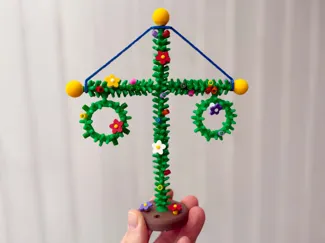 Midsommarstång - 3D pärlplatta