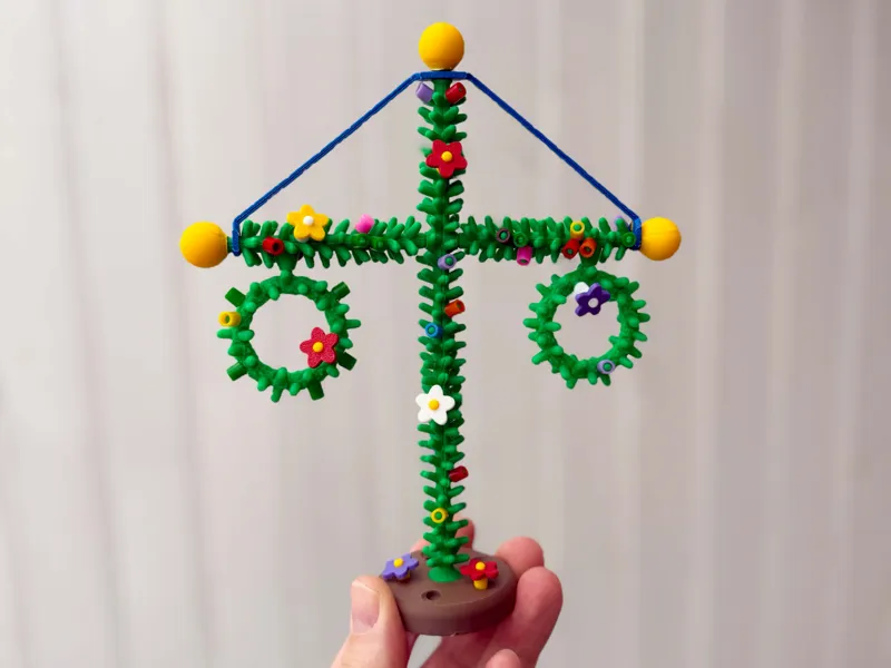 Midsommarstång - 3D pärlplatta